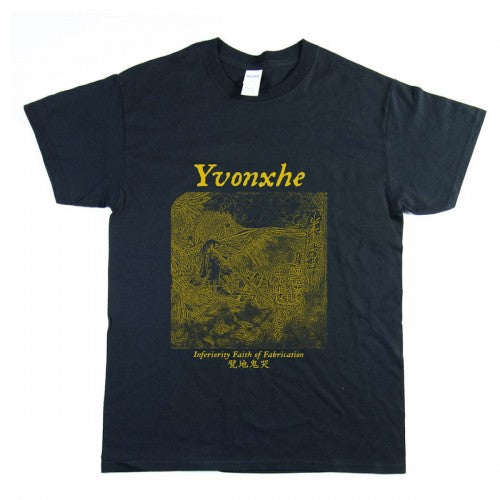Yvonxhe - "金色の甓地鬼哭 / Gold" (T-Shirt : Black/White)