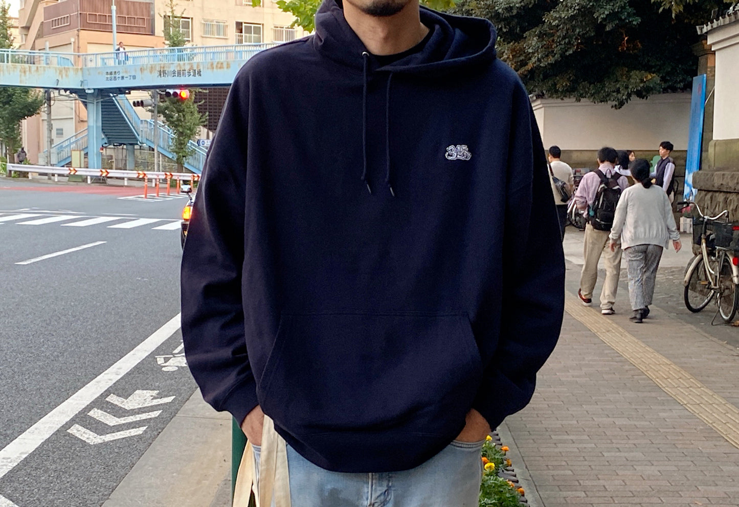 3LA Logo Embroidery Hoodie (Gray)