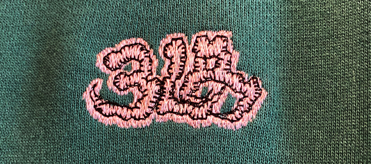 3LA Logo Embroidery Hoodie (Green)